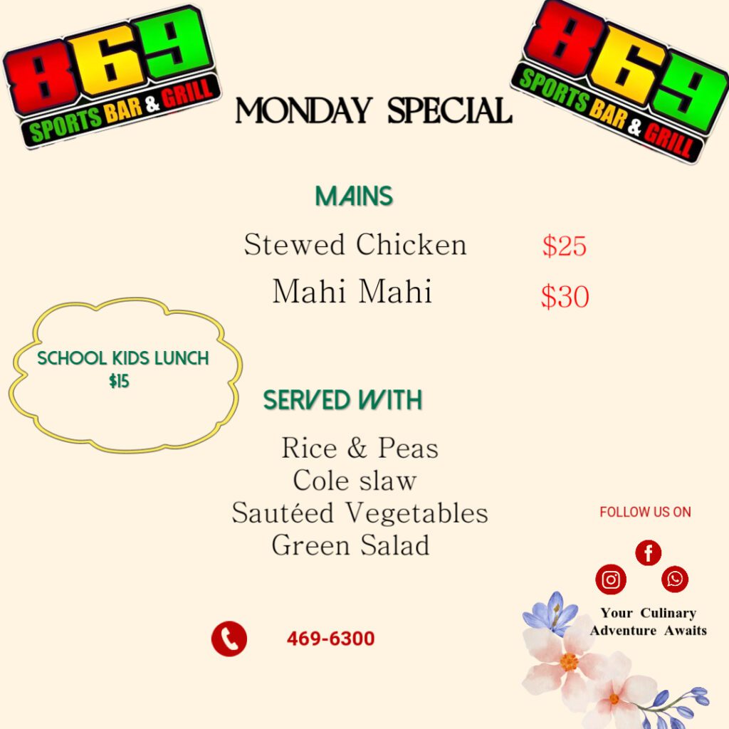 869 Sports Bar & Grill-menu-1