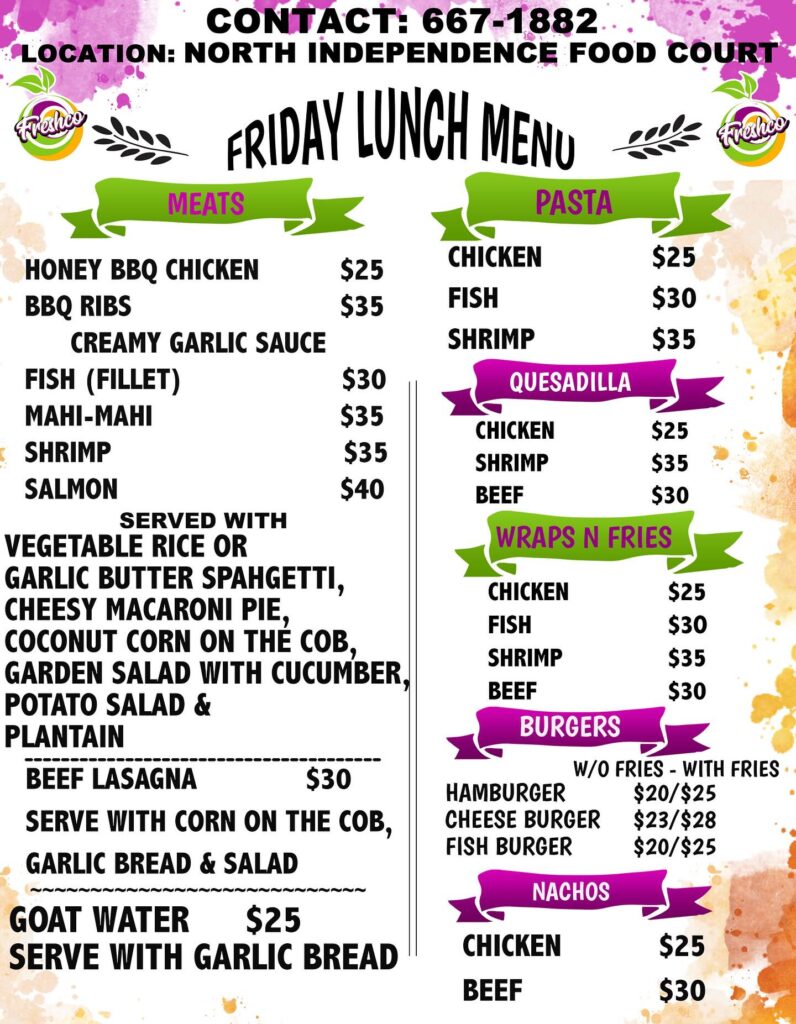 Freshco-menu