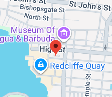 Map of St Mary's St, St John's, Antigua & Barbuda