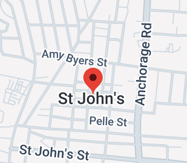 Map of Langford, St John's, Antigua & Barbuda