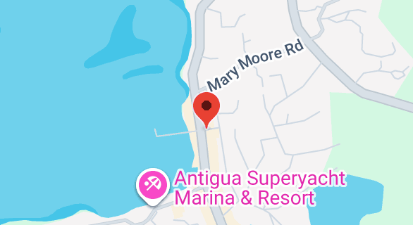 Map of English Harbour, Antigua & Barbuda