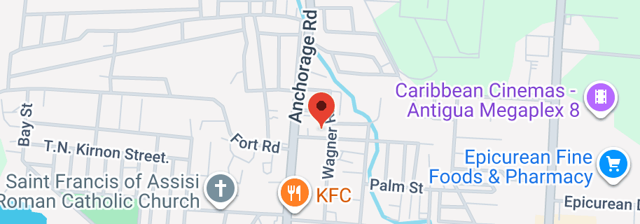 Map of 45M4+RMG, St John's, Antigua & Barbuda