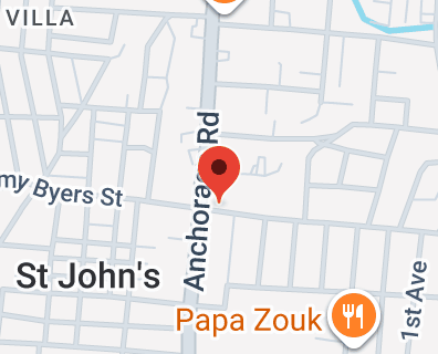 Map of Rowan Henry St, St John's, Antigua & Barbuda
