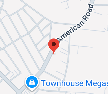 Map of American Road, St John's, Antigua & Barbuda