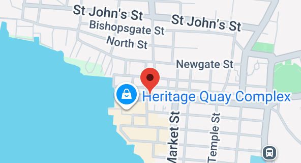Map of Lower High Street, St John's, Antigua & Barbuda