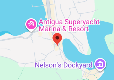 Map of Dockyard Drive, English Harbour, Antigua & Barbuda
