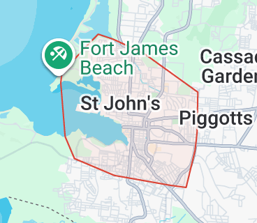 Map of St. John's, Antigua
