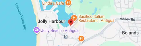 Map of Jolly Harbour, St. Mary's, Antigua & Barbuda