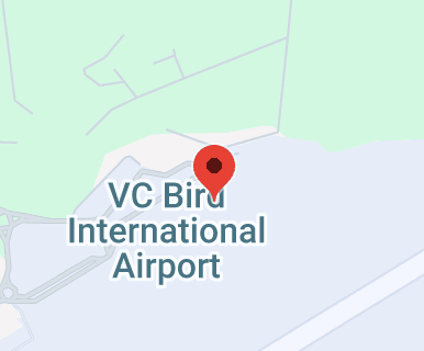 Map of V.C. Bird International Airport, Osbourn, Antigua & Barbuda