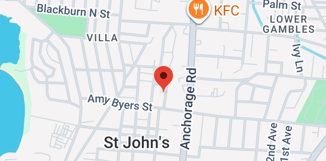 Map of St John's, Antigua & Barbuda
