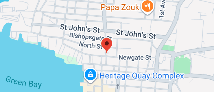 Map of Island House, Newgate St, St John's, Antigua & Barbuda
