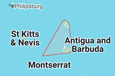 Map of St. John's, Antigua