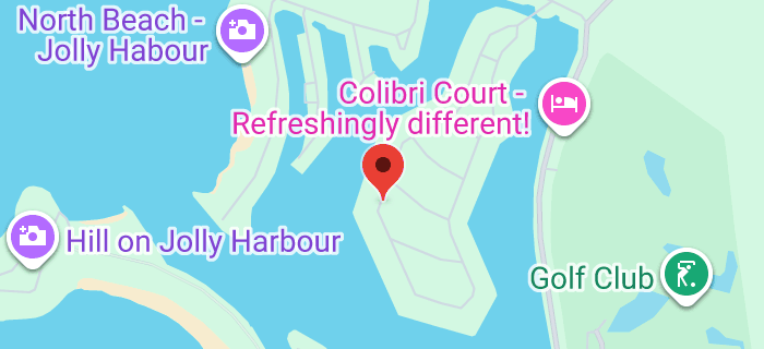 Map of Harbour Island, Jolly Harbour, Antigua & Barbuda