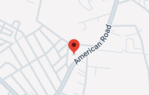 Map of American Road, St John's, Antigua & Barbuda
