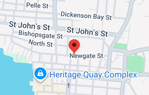 Map of Newgate Street, Antigua & Barbuda