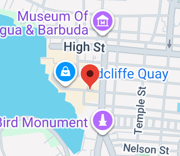 Map of Lower, Nevis St, St John's, Antigua & Barbuda