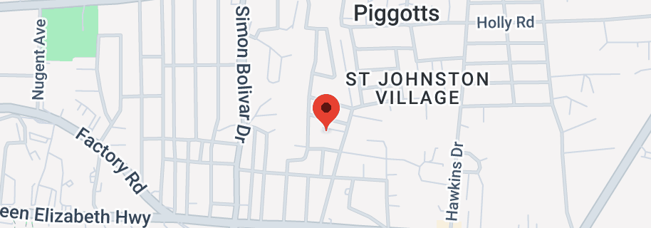 Map of Shirley Road, St. Johnsons Village St. John's, Piggotts, Antigua