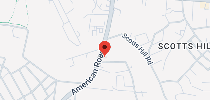 Map of American Road, St. John's, Antigua