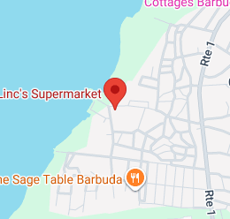 Map of Codrington, Barbuda