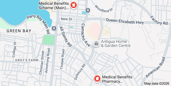 Map of 4556+WJ8, St John's, Antigua & Barbuda