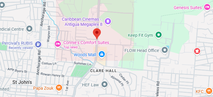 Map of Friars Hill Road, St John's, Antigua & Barbuda